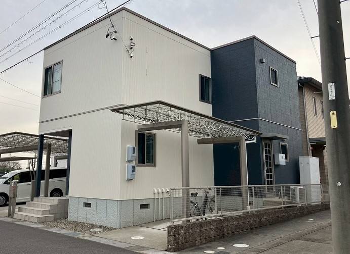 積水ハウスの外壁塗装｜築16年初塗装　高耐久スーパームキコートで外壁塗装施工事例　ベージュ・グレー系　一宮市N様（NO.26407）